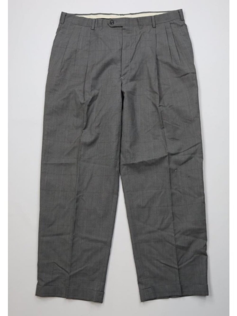 Vtg 90s Christian Dior Mens 38x30 Distressed Wool Knit Pleated Wide Leg Pants
